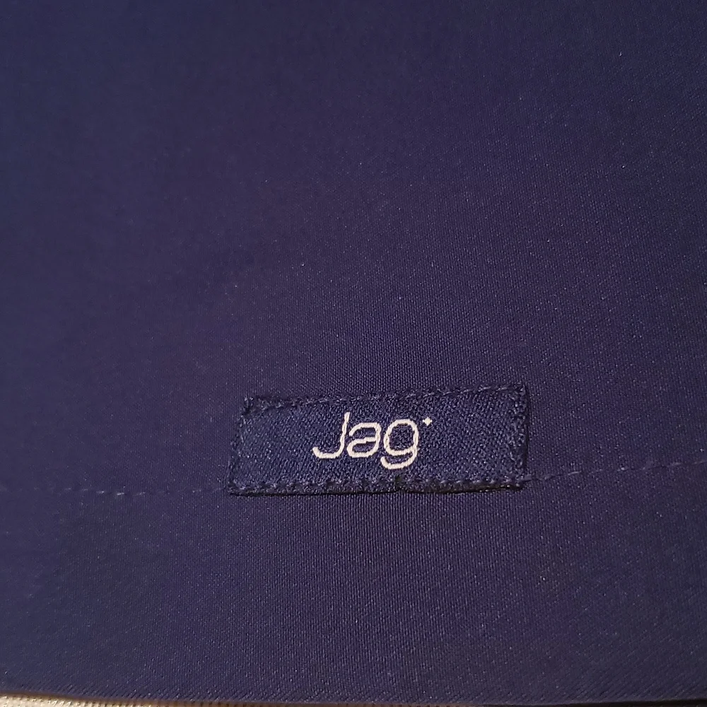 JAG New Solid Skirted Swim Boardshort with Built-in Brief NWT Navy Women's L - Picture 4 of 11
